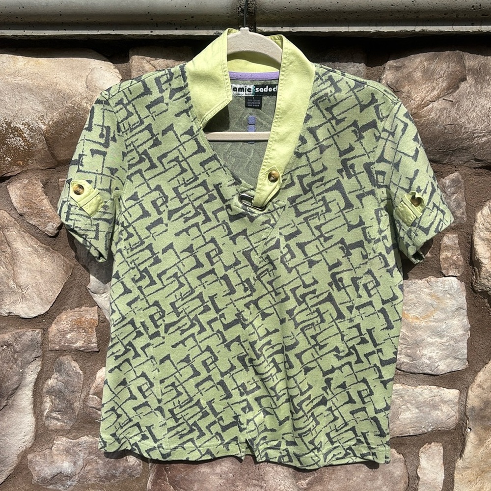 Jamie Sadock Golf Shirt Polo Yellow Women’s Large Short Sleeve